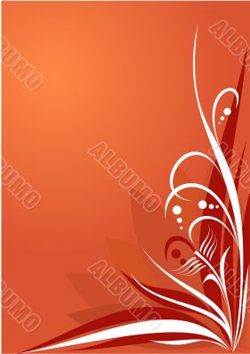 Floral background red