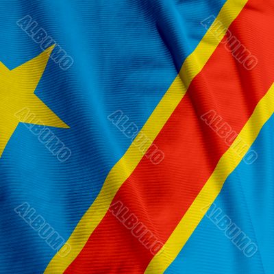 Congolese Flag Closeup