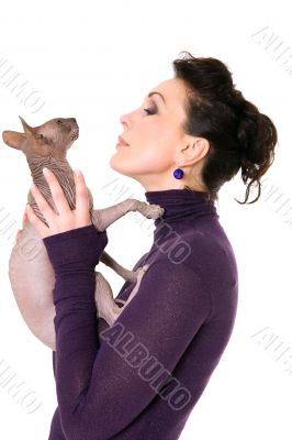 pretty model posing in studio