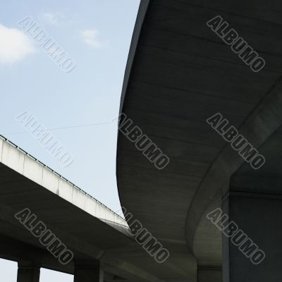 under a concrete highway