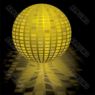 disco ball gold