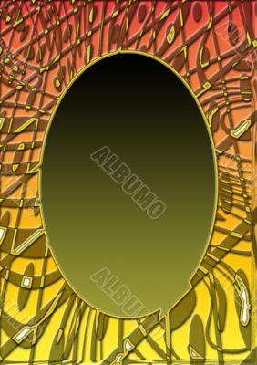 abstract frame with oval.