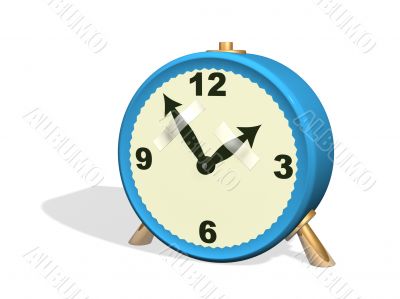 Arrows of hours sticked by an adhesive tape