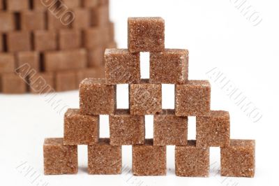 Tower from pieces of sugar