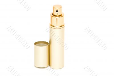 Gold bottle of perfume