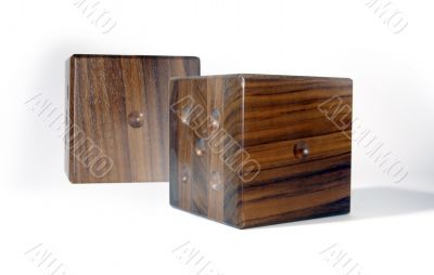 dice on a white background