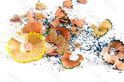 pencils sawdust background