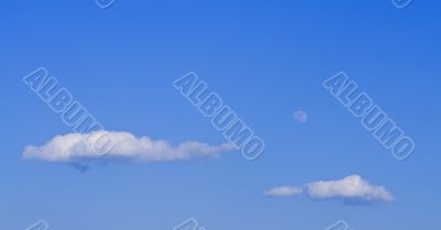 Clouds and moon