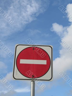 no entrance sign