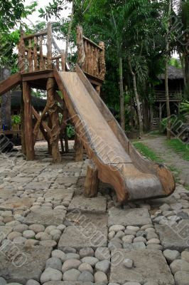wooden slide