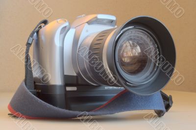Film camera on table