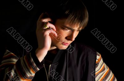 The man with phone