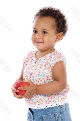 Baby with an apple