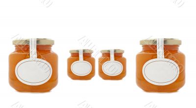 Apricot jam jars