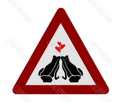 Frog Road Sign