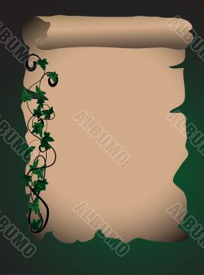 Parchment with ivy