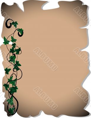 Parchment with ivy