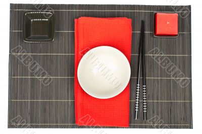 Oriental table setting