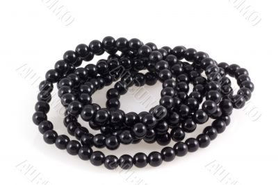 Black pearl necklace.