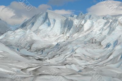 The Perito Moreno Glacier in Patagonia, Argentina.