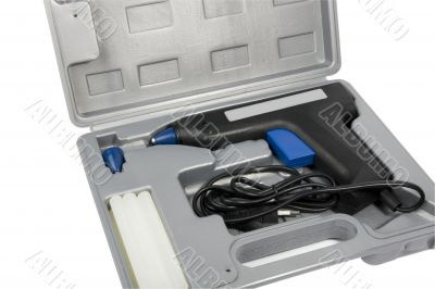 Bag with hoe glue gun