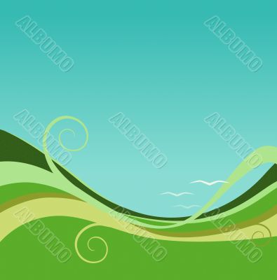 Earth and Sky Abstract Background