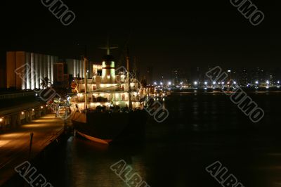 Port at night