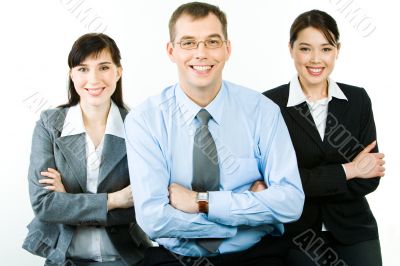 Happy business people