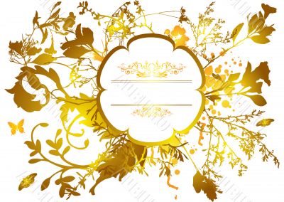floral spray orange