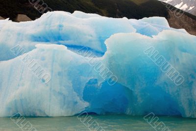 Iceberg in lake Argentino near Upsala glacier.