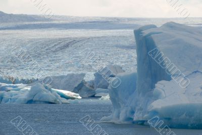 The Upsala glacier in Patagonia, Argentina.