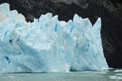 The Upsala glacier in Patagonia, Argentina.