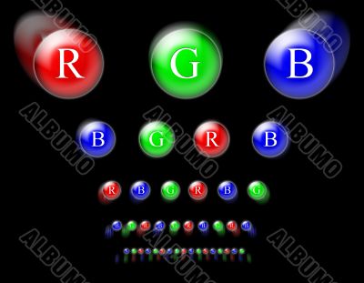 RGB circles on black background