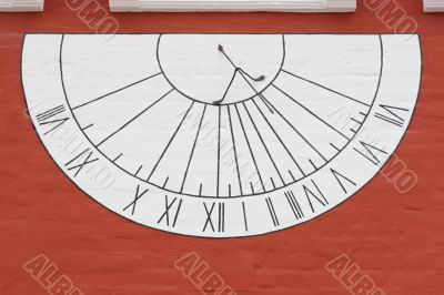 Sun-dial on wall