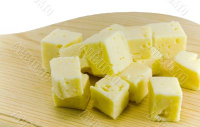Cubes of cheese
