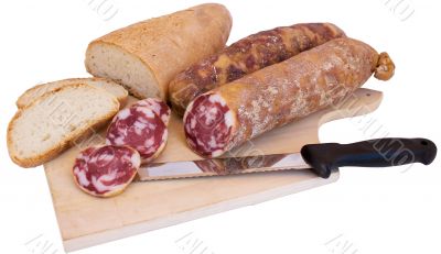 salami and bread