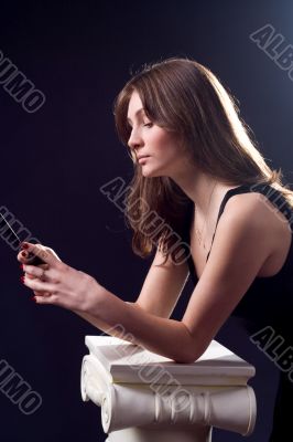lady with mobile phone