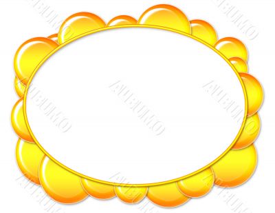 Yellow Oval Bubble Frame