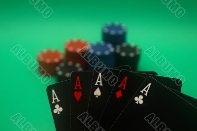 Poker Hand - 5 Aces