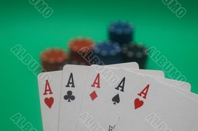 Poker Hand - 5 Aces