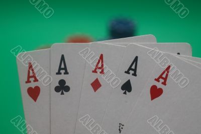 Poker Hand - 5 Aces