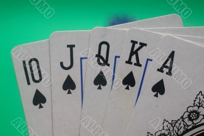 Poker Hand - Spades Straight Flush