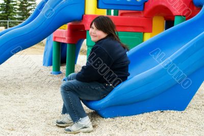 Girl On Slide