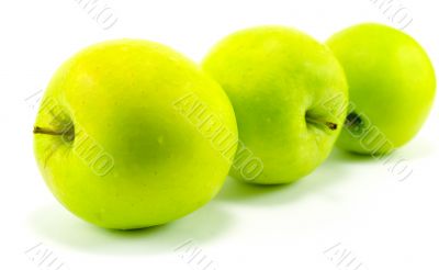 three green apples
