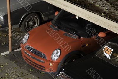 Parked Red Sports Car