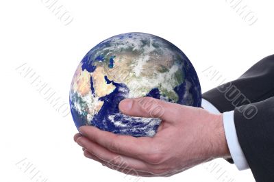 earth in a hands, isolated 2