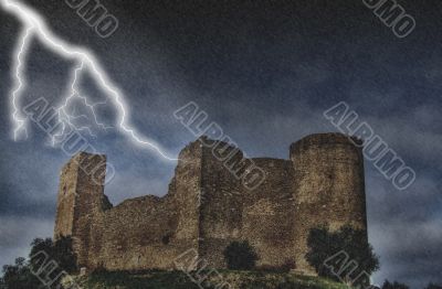 Castle under the storm