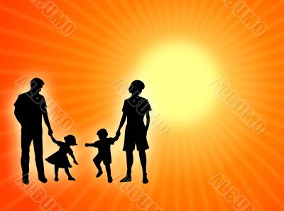 Family and sun