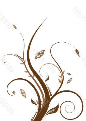 floral brown