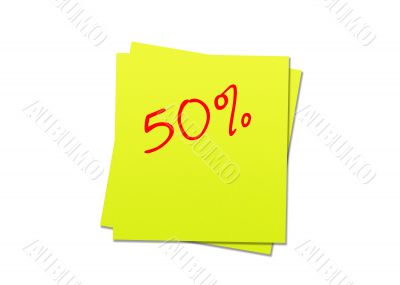 Sticky note 50%